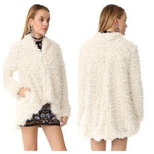 Free People Flared & Fluffy Jacket Sz Extra Small